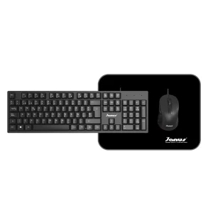 Combo Teclado y Mouse Alámbrico Janus Color Negro