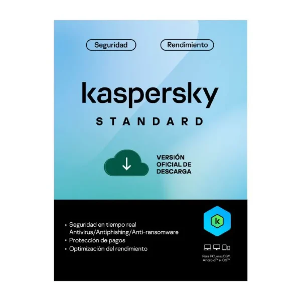Licencia Antivirus Kaspersky Standard 1 Año 1 Dispositivo