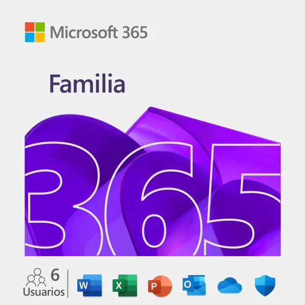 Licencia Microsoft 365 Familia 6 Usuarios x 1 Año
